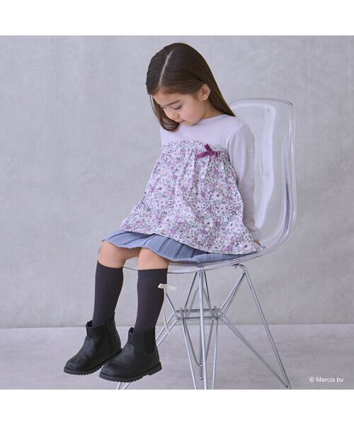 petit main / プティマイン チュニック | 【miffy】花柄ドッキングチュニック | 詳細4