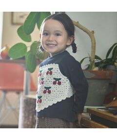 petit main / プティマイン Tシャツ | 【リンク】クロシェドッキング長袖T