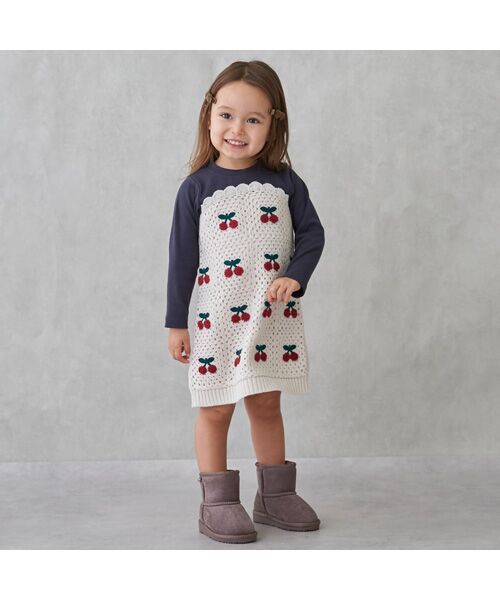 petit main / プティマイン Tシャツ | 【リンク】クロシェドッキング長袖T | 詳細10