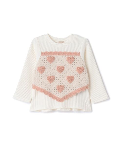 petit main / プティマイン Tシャツ | 【リンク】クロシェドッキング長袖T | 詳細12