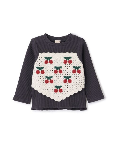 petit main / プティマイン Tシャツ | 【リンク】クロシェドッキング長袖T | 詳細14