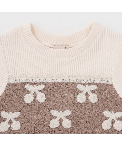 petit main / プティマイン Tシャツ | 【リンク】クロシェドッキング長袖T | 詳細16