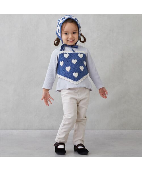 petit main / プティマイン Tシャツ | 【リンク】クロシェドッキング長袖T | 詳細4