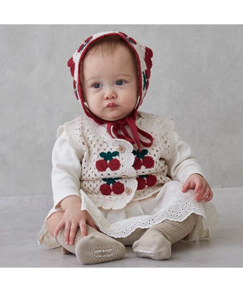 petit main / プティマイン Tシャツ | 【リンク】クロシェドッキング長袖T | 詳細9