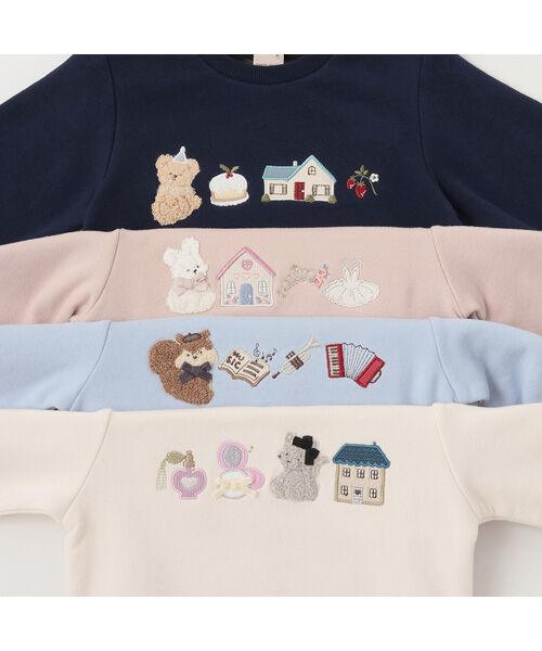 petit main / プティマイン スウェット | 【フワノビット】アソートアップリケトレーナー | 詳細8