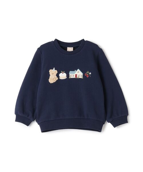 petit main / プティマイン スウェット | 【フワノビット】アソートアップリケトレーナー(コン)