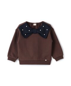 petit main / プティマイン スウェット | 【裏起毛/リンク】リボン衿トレーナー