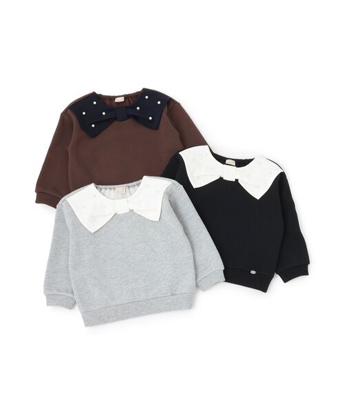 petit main / プティマイン スウェット | 【裏起毛/リンク】リボン衿トレーナー | 詳細12
