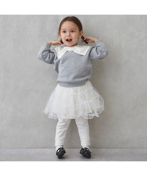 petit main / プティマイン スウェット | 【裏起毛/リンク】リボン衿トレーナー | 詳細3