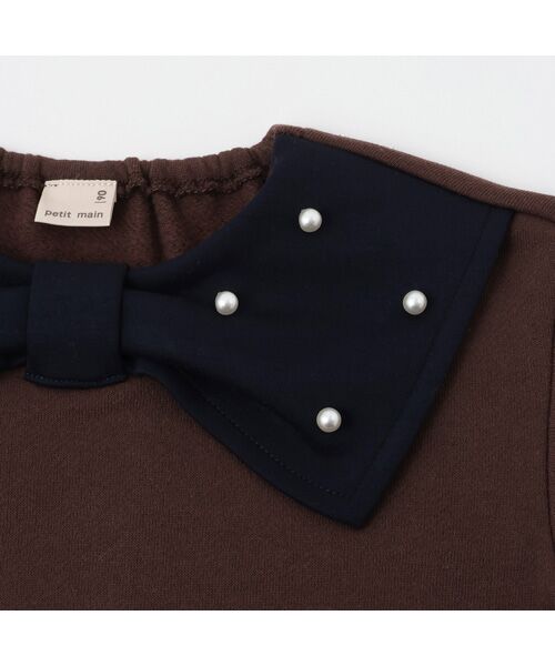 petit main / プティマイン スウェット | 【裏起毛/リンク】リボン衿トレーナー | 詳細9