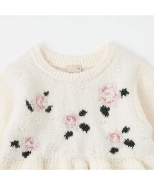petit main / プティマイン ニット・セーター | 【フワモチット/リンク】お花パールニット | 詳細6