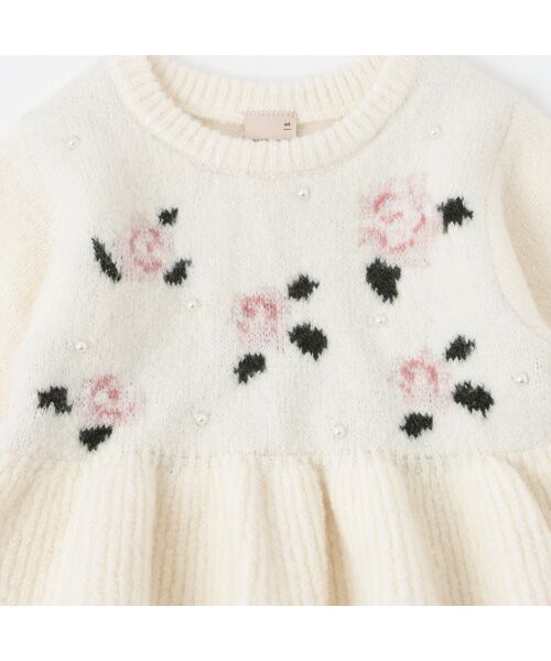 petit main / プティマイン ニット・セーター | 【フワモチット/リンク】お花パールニット | 詳細7