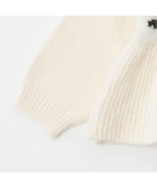 petit main / プティマイン ニット・セーター | 【フワモチット/リンク】お花パールニット | 詳細8