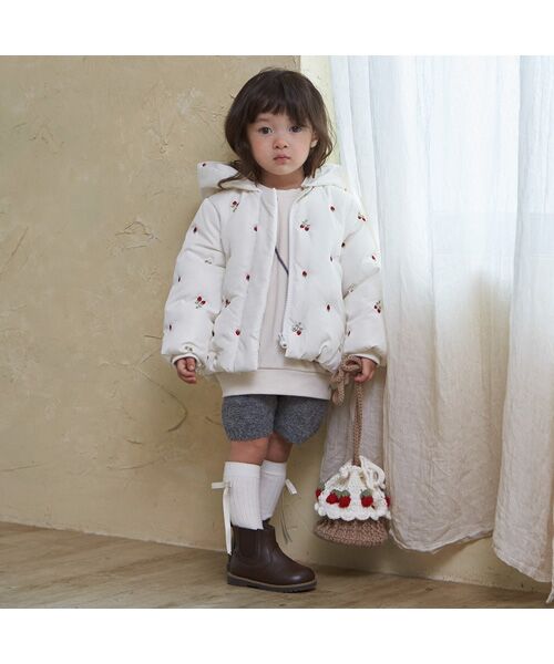 petit main / プティマイン ブルゾン | 【リンク】刺繍中綿ジャケット | 詳細5