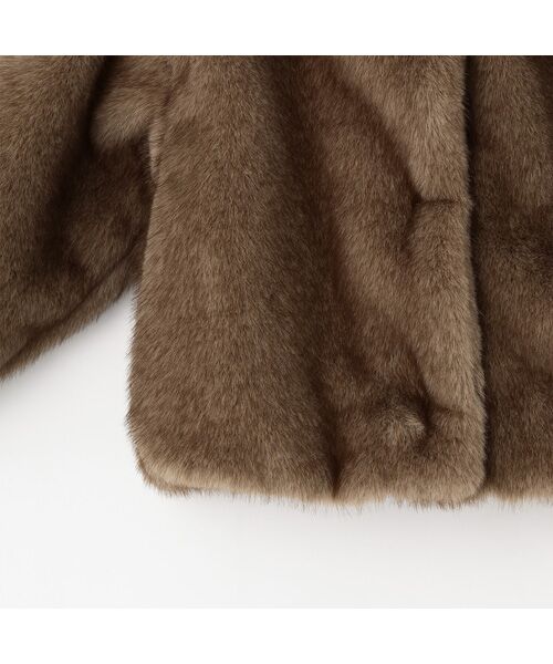 petit main / プティマイン その他アウター | 【リンク】フェイクファージャケット | 詳細13