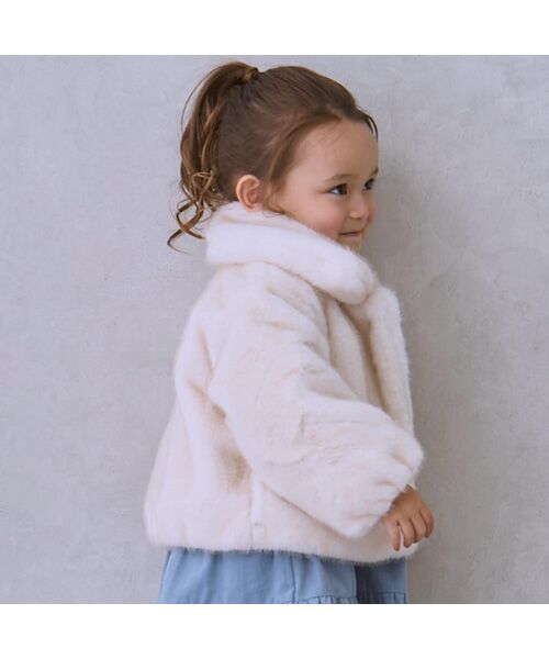 petit main / プティマイン その他アウター | 【リンク】フェイクファージャケット | 詳細2