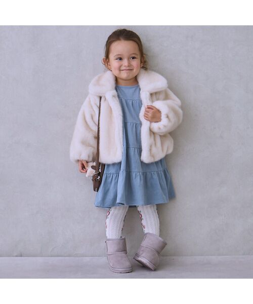 petit main / プティマイン その他アウター | 【リンク】フェイクファージャケット | 詳細3