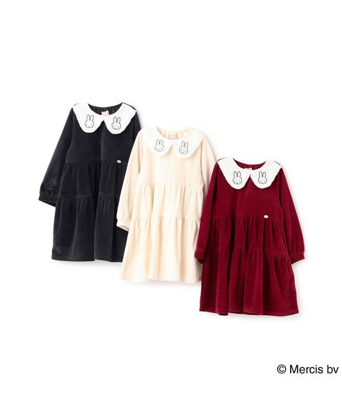 petit main / プティマイン ミニ丈・ひざ丈ワンピース | 【miffy】衿ティアードワンピース | 詳細11