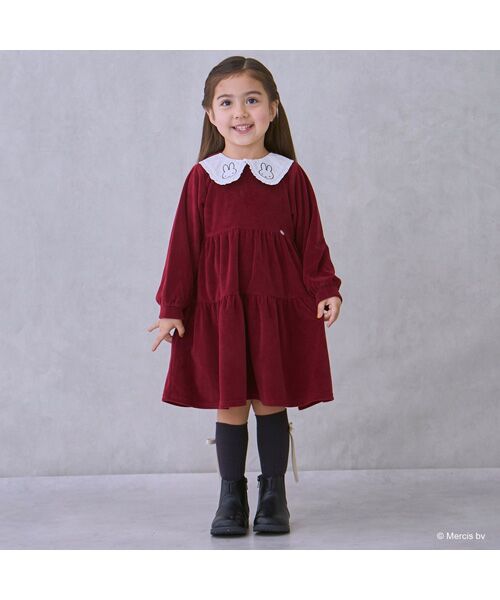 petit main / プティマイン ミニ丈・ひざ丈ワンピース | 【miffy】衿ティアードワンピース | 詳細2