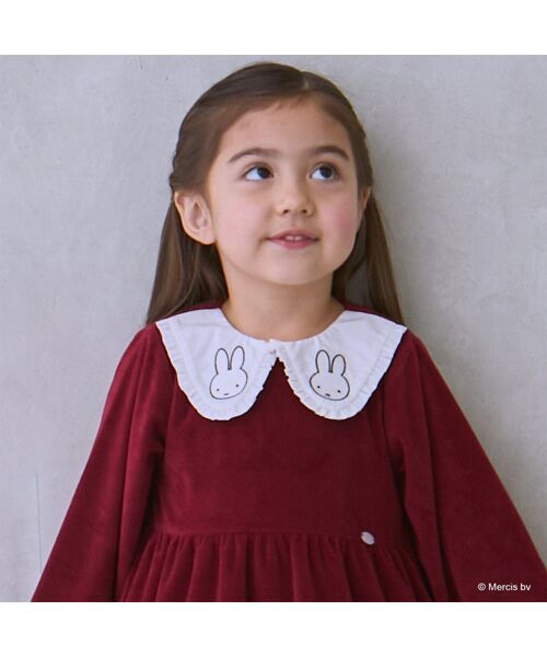 petit main / プティマイン ミニ丈・ひざ丈ワンピース | 【miffy】衿ティアードワンピース | 詳細3