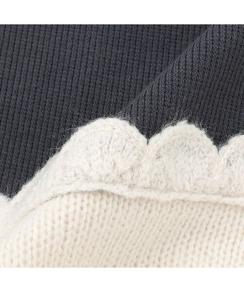 petit main / プティマイン ミニ丈・ひざ丈ワンピース | 【リンク】クロシェドッキングワンピース | 詳細12