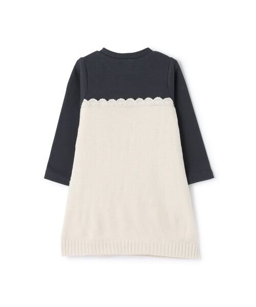 petit main / プティマイン ミニ丈・ひざ丈ワンピース | 【リンク】クロシェドッキングワンピース | 詳細7