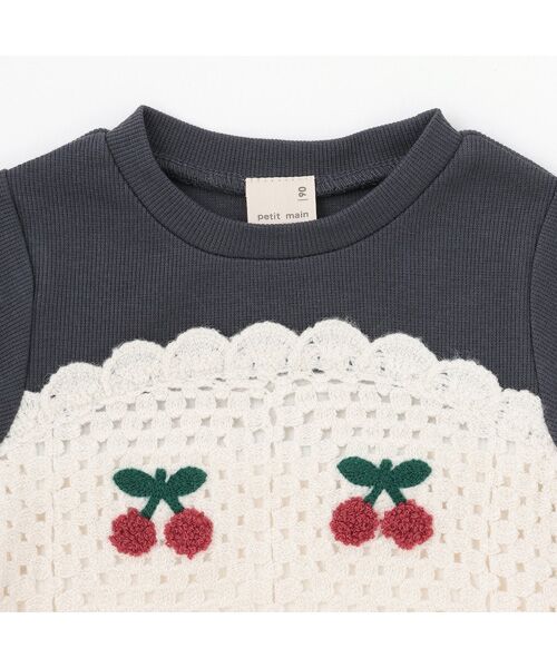 petit main / プティマイン ミニ丈・ひざ丈ワンピース | 【リンク】クロシェドッキングワンピース | 詳細8