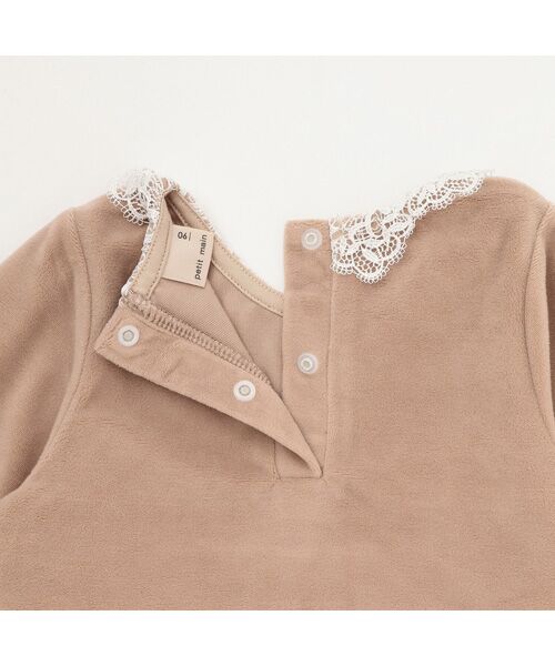 petit main / プティマイン ミニ丈・ひざ丈ワンピース | ベロアレースワンピース | 詳細11