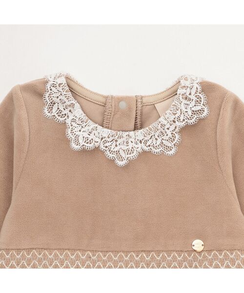 petit main / プティマイン ミニ丈・ひざ丈ワンピース | ベロアレースワンピース | 詳細7