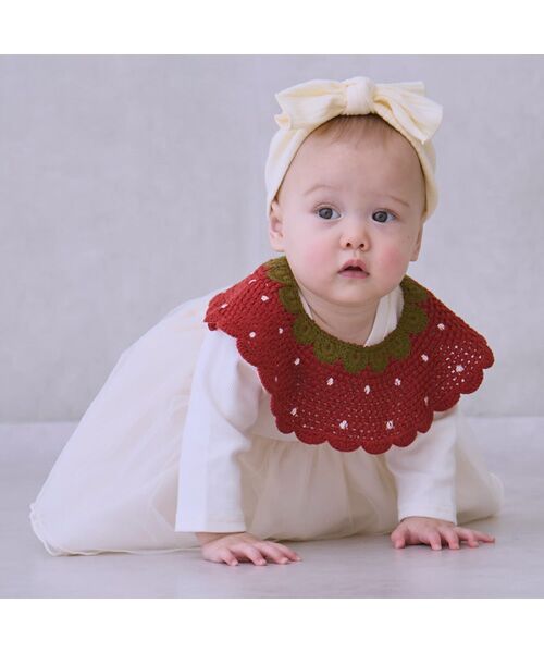 petit main / プティマイン ロンパース | イチゴ衿付きロンパース | 詳細2