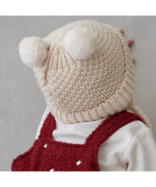 petit main / プティマイン ニットキャップ | ぽんぽんニット帽 | 詳細1