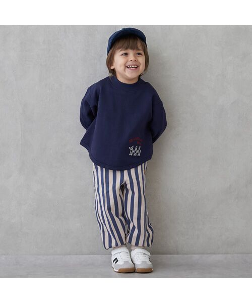 petit main / プティマイン その他パンツ | 【GOODPRICE】裏起毛スウェットパンツ（ストライプ）