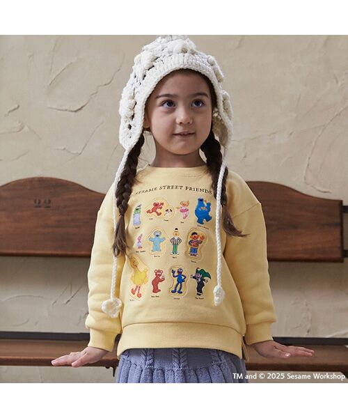 petit main / プティマイン スウェット | 【SESAME STREET】キャラいっぱいトレーナー（クリ-ム）
