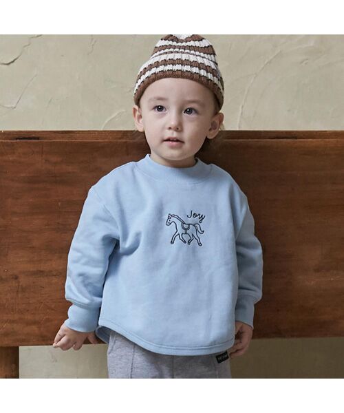 petit main / プティマイン スウェット | 【GOODPRICE】裏起毛ゆるシルエットトレーナー（L・ブル-）