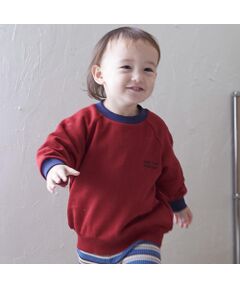 petit main / プティマイン スウェット | 【GOODPRICE】裏起毛襟配色トレーナー