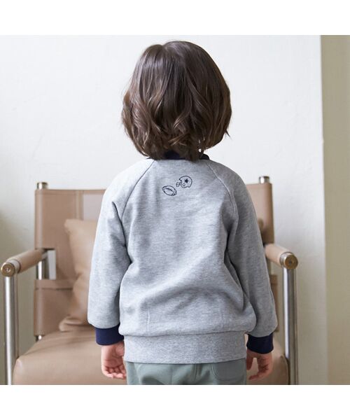 petit main / プティマイン スウェット | 【GOODPRICE】裏起毛襟配色トレーナー | 詳細1