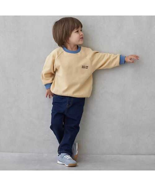 petit main / プティマイン スウェット | 【GOODPRICE】裏起毛襟配色トレーナー | 詳細10