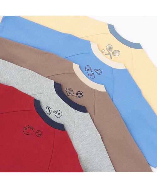 petit main / プティマイン スウェット | 【GOODPRICE】裏起毛襟配色トレーナー | 詳細21