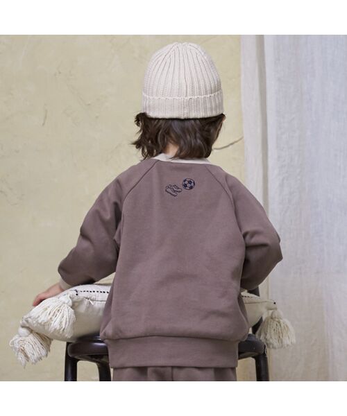 petit main / プティマイン スウェット | 【GOODPRICE】裏起毛襟配色トレーナー | 詳細4