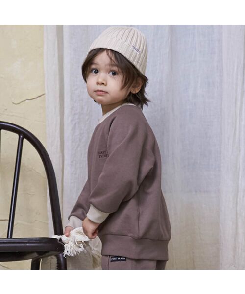 petit main / プティマイン スウェット | 【GOODPRICE】裏起毛襟配色トレーナー | 詳細5