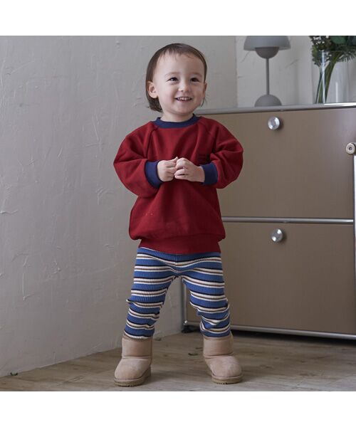 petit main / プティマイン スウェット | 【GOODPRICE】裏起毛襟配色トレーナー | 詳細8