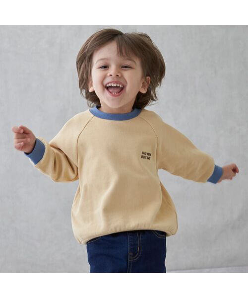 petit main / プティマイン スウェット | 【GOODPRICE】裏起毛襟配色トレーナー | 詳細9