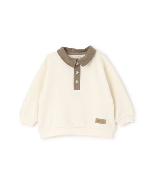 petit main / プティマイン スウェット | 襟付き配色裏起毛トレーナー | 詳細2