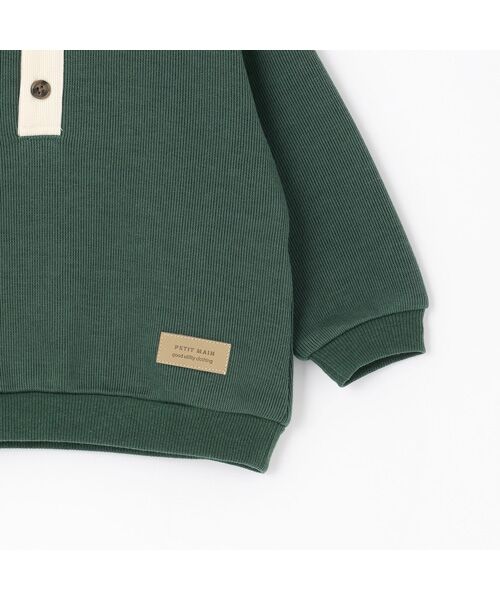 petit main / プティマイン スウェット | 襟付き配色裏起毛トレーナー | 詳細5