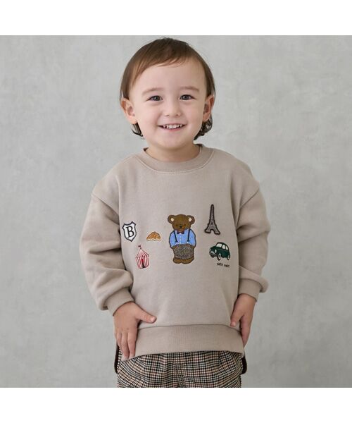 petit main / プティマイン スウェット | くまモチーフトレーナー（キナリ）
