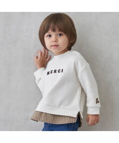 petit main / プティマイン スウェット | 【リンク】ちびロゴアップリケトレーナー