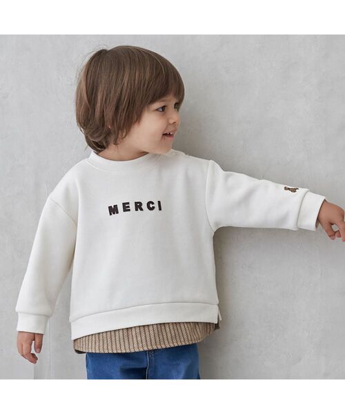 petit main / プティマイン スウェット | 【リンク】ちびロゴアップリケトレーナー | 詳細1