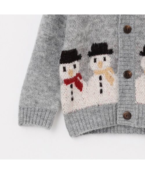 petit main / プティマイン ニット・セーター | 【ウォッシャブル】モチーフカウチンニットハオリ | 詳細12