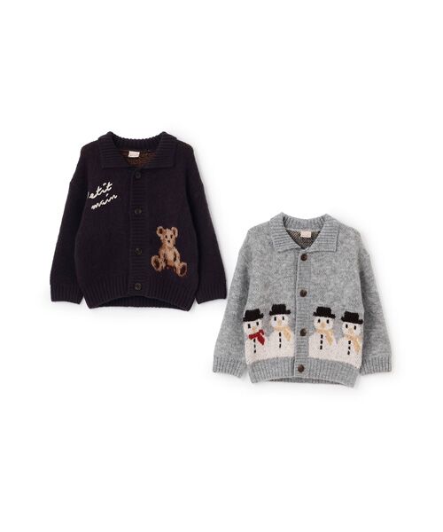 petit main / プティマイン ニット・セーター | 【ウォッシャブル】モチーフカウチンニットハオリ | 詳細14