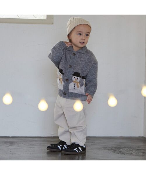 petit main / プティマイン ニット・セーター | 【ウォッシャブル】モチーフカウチンニットハオリ | 詳細3